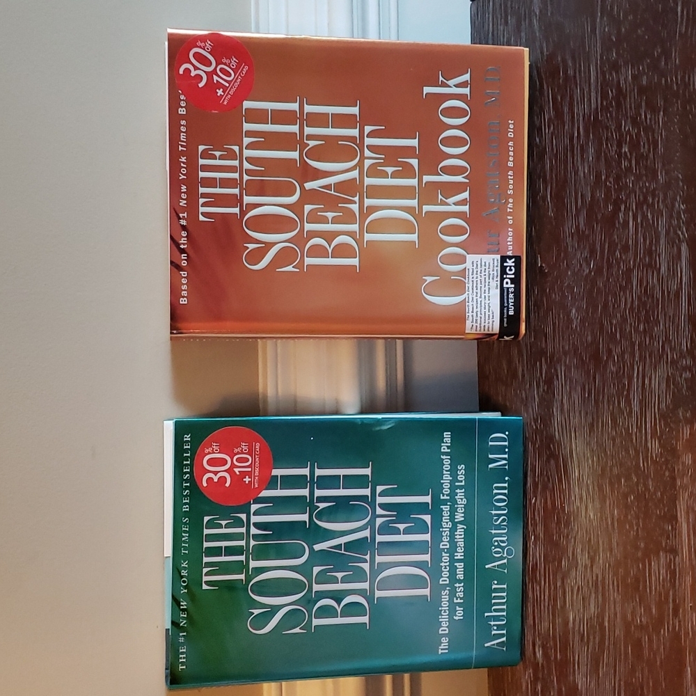 The South Beach Diet & The South Beach Diet Cookbook lot of 2